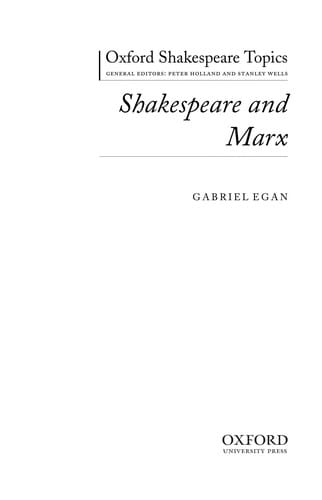 SHAKESPEARE AND MARX.