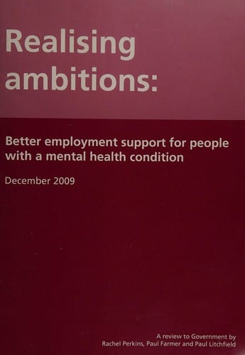 Realising ambitions: better employment support for people with a mental health condition