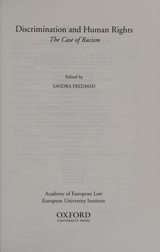 Discrimination and human rights: the case of racism