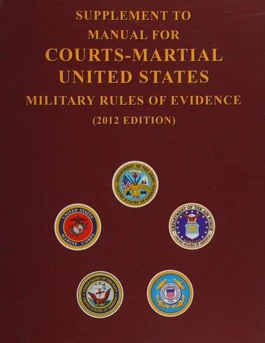 Supplement to manual for courts-martial, United States, military rules of evidence