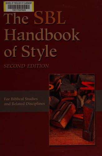 The SBL handbook of style