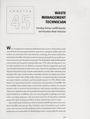 Careers in the environment