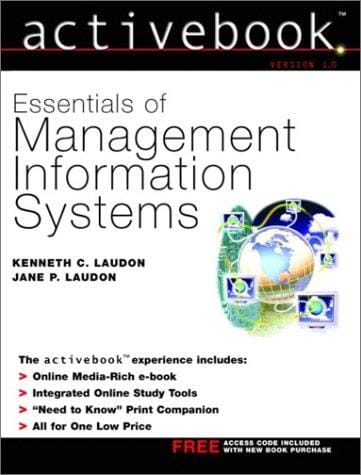 Essentials of management information systems: Activebook version 1.0