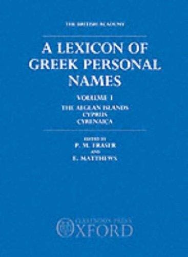A lexicon of Greek personal names