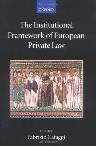 The institutional framework of European private law