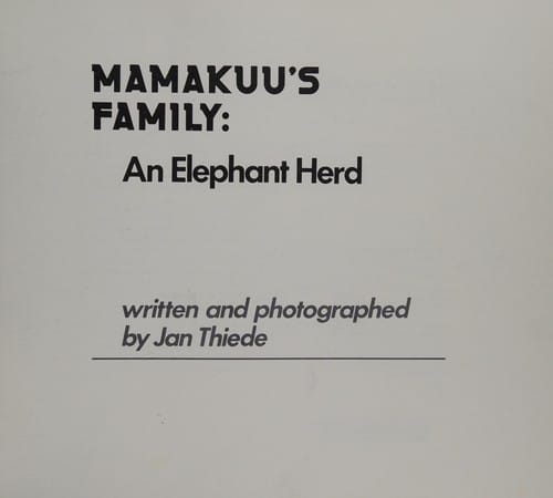 Mamakuu's family: an elephant herd