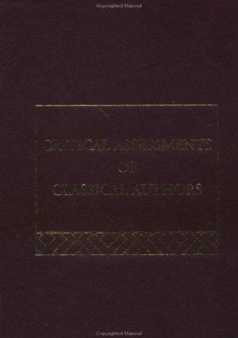 Homer: Critical Assessments (Routledge Critical Assessments of Classical Authors)
