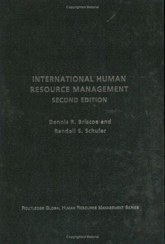 International human resource management: policies & practices for the global enterprise