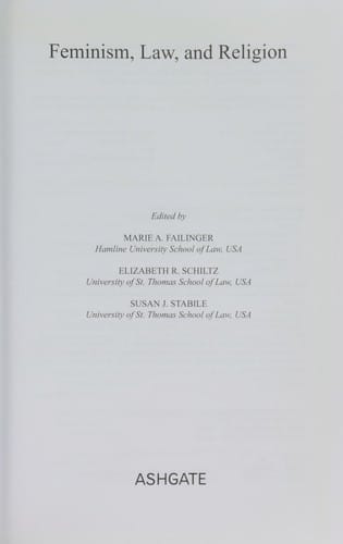 Feminism, law and religion