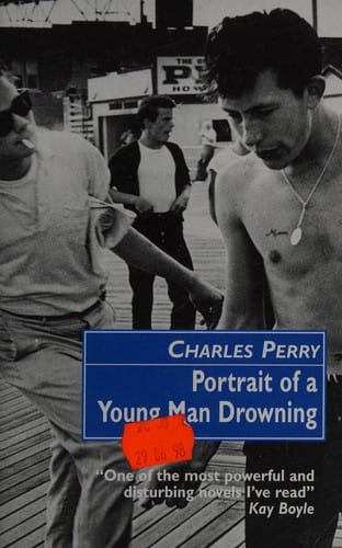 Portrait of a young man drowning