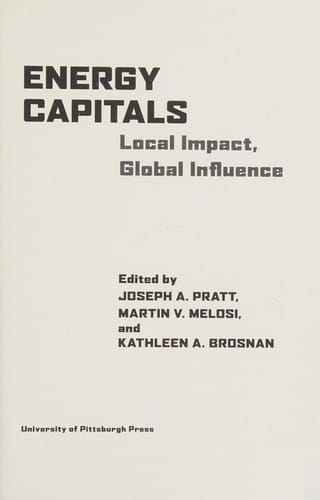 Energy capitals: local impact, global influence