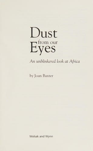 Dust from our eyes: an unblinkered look at Africa