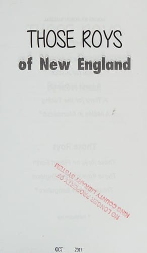 Those Roys of New England