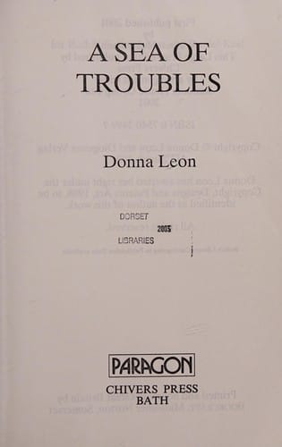 A Sea of Troubles (Paragon Softcover Large Print Books)