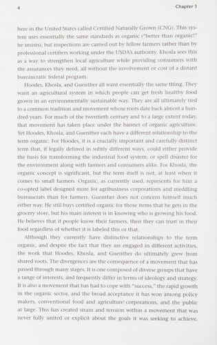 Organic struggle: the movement for sustainable agriculture in the United States