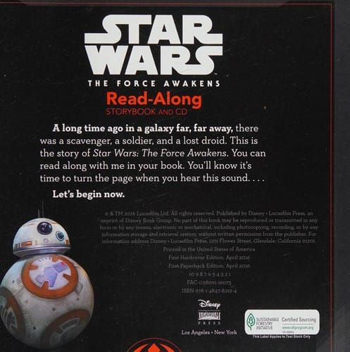 Star Wars: The force awakens read-along storybook and CD