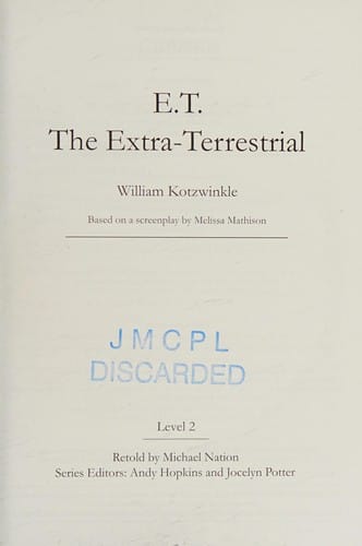 E.T.: the Extra-Terrestrial