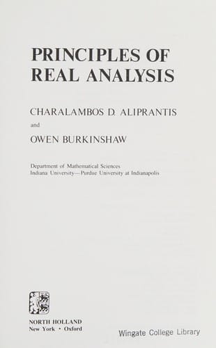 Principles of real analysis
