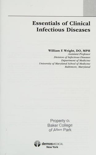 Essentials of Clinical Infectious Diseases