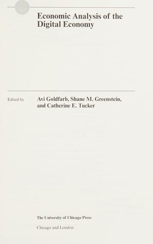 Economic Analysis of the Digital Economy