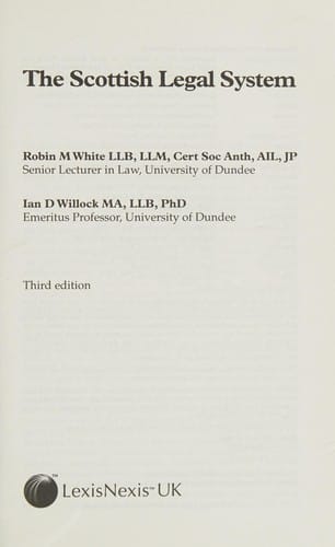 The Scottish Legal System