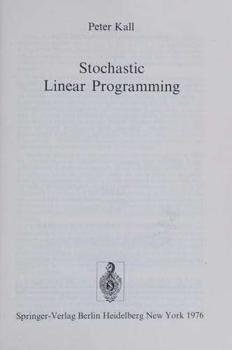 Stochastic linear programming