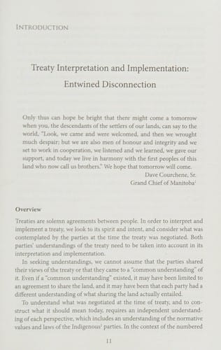 Breathing life into the Stone Fort Treaty: an Anishinabe understanding of Treaty One