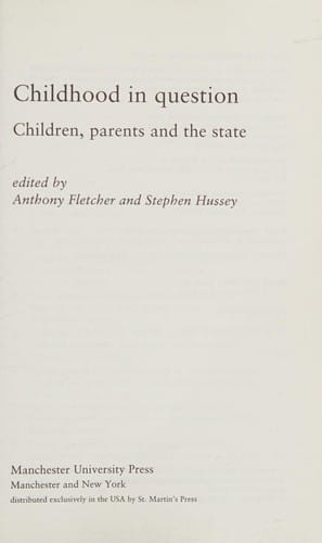 Childhood in question: children, parents and the state