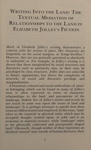 Elizabeth Jolley: new critical essays