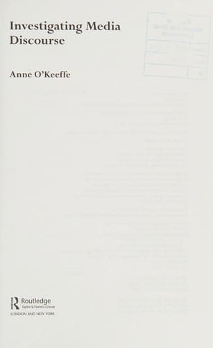 Investigating media discourse