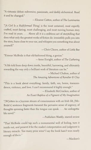 A girl is a half-formed thing