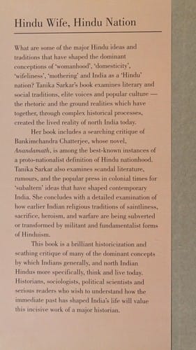 Hindu wife, Hindu nation: community, religion, and cultural nationalism