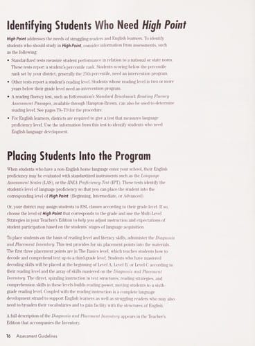 The Reading Basics Teacher Scripts to Teach Phonics and Model Decoding Strategies (High Point: Success in Language, Literature, Content)