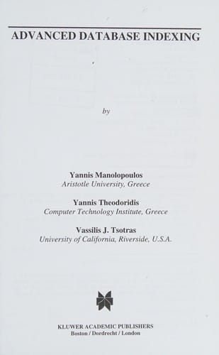 Advanced database indexing