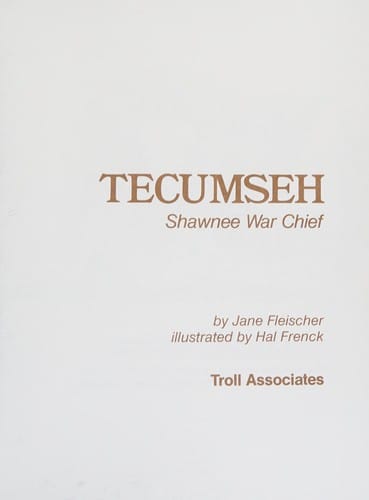 Tecumseh, Shawnee war chief