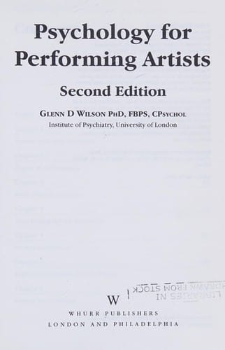 Psychology for performing artists