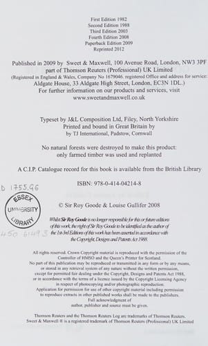 Goode on legal problems of credit and security