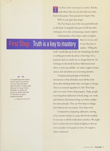 Becoming a master student: tools, techniques, hints, ideas, illustrations, examples, methods, procedures, processes, skills, resources, and suggestions for success
