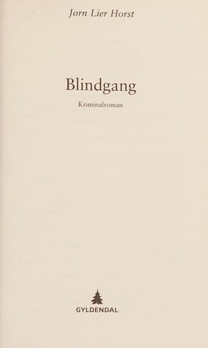 Blindgang: kriminalroman