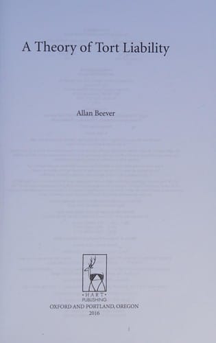 Theory of Tort Liability