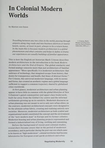 Colonial Modern: Aesthetics of the Past Rebellions for the Future