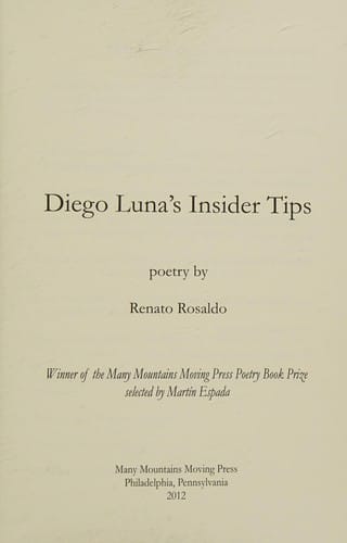 Diego Luna's insider tips: poetry