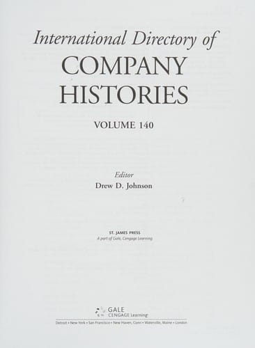 International directory of company histories. Vol. 140