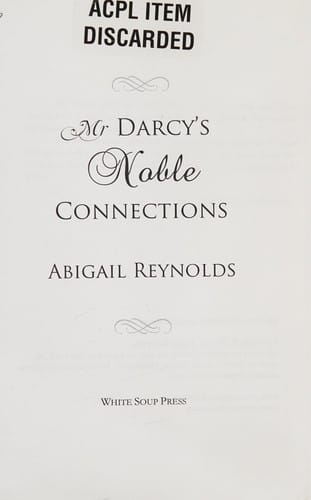 Mr. Darcy's noble connections
