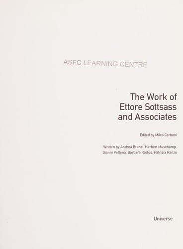 The work of Ettore Sottsass and Associates