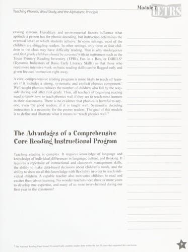 Teaching phonics, word study, and the alphabetic principle [Module 7]