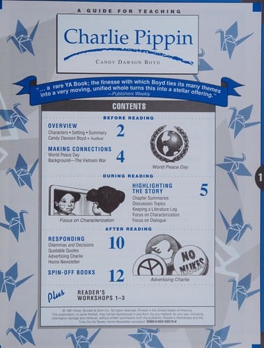 Time out for books guide: teaching with trade books : Betsy Byars, The summer of the swans : also included in this guide- Charlie Pippin by Candy Dawson Boyd