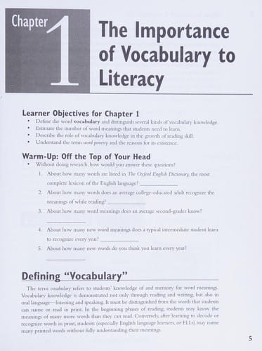 The mighty word: building vocabulary and oral language