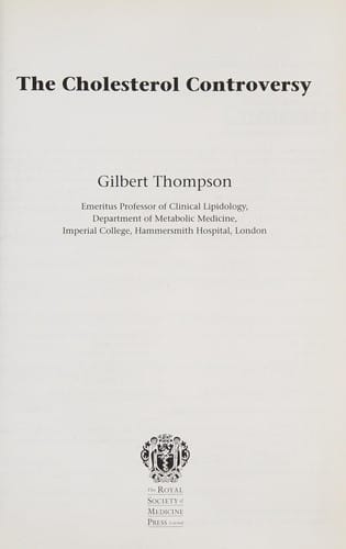 The cholesterol controversy