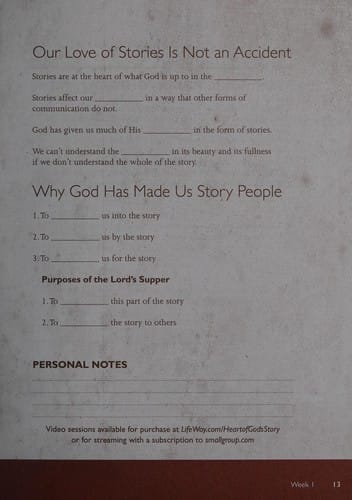 The heart of God's story